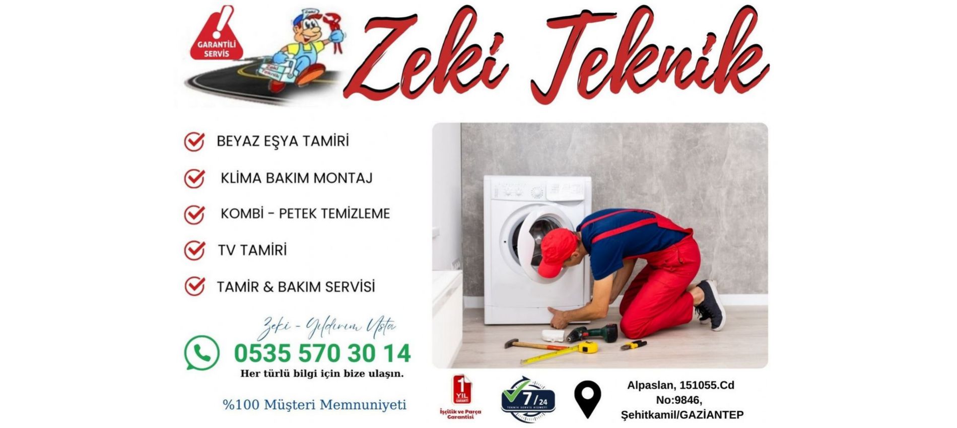 Şehitkamil Beyaz Eşya Servisi